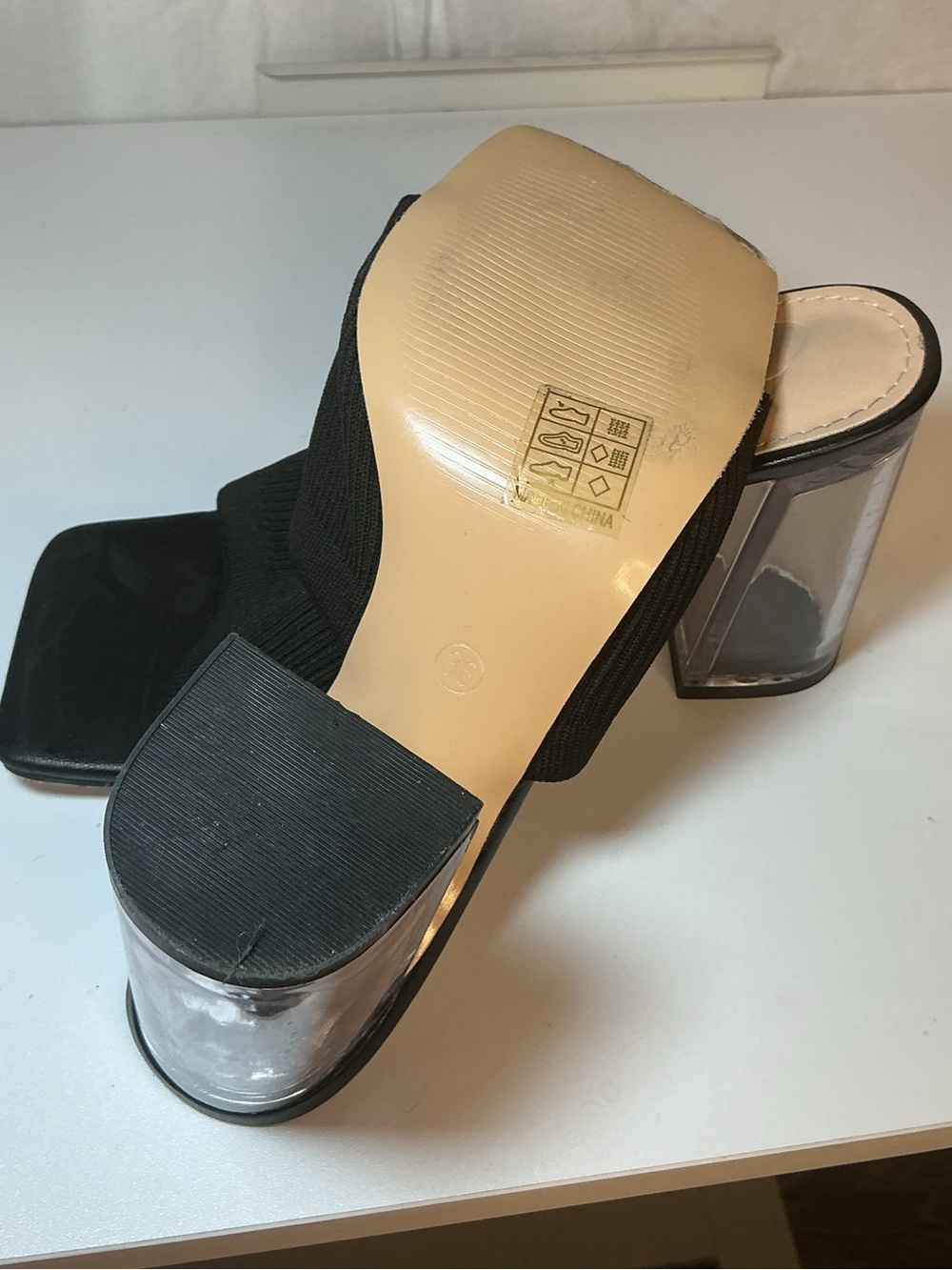 DO NOT BUY…..SOLD!! Black Slide Heel Mules - Women - Picture 5 of 6